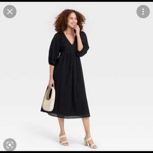 A New Day Target Women’s Balloon Sleeve Eyelet Dress Maxi length XL